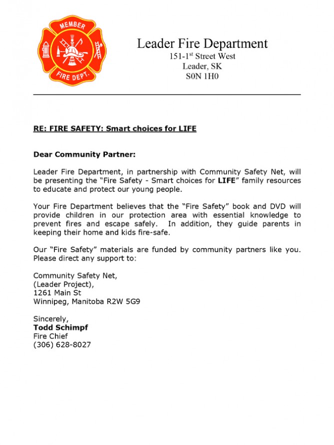 Request Letter For Fire Drill